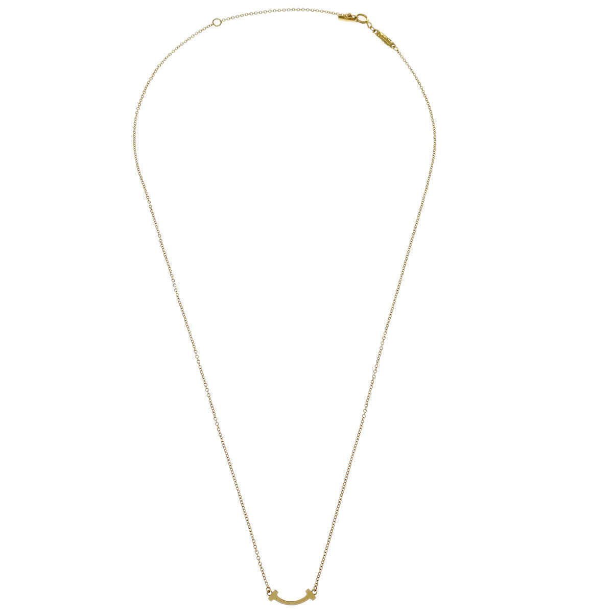 Tiffany & Co. T Smile Mini Pendant Necklace Au750 Jewelry
