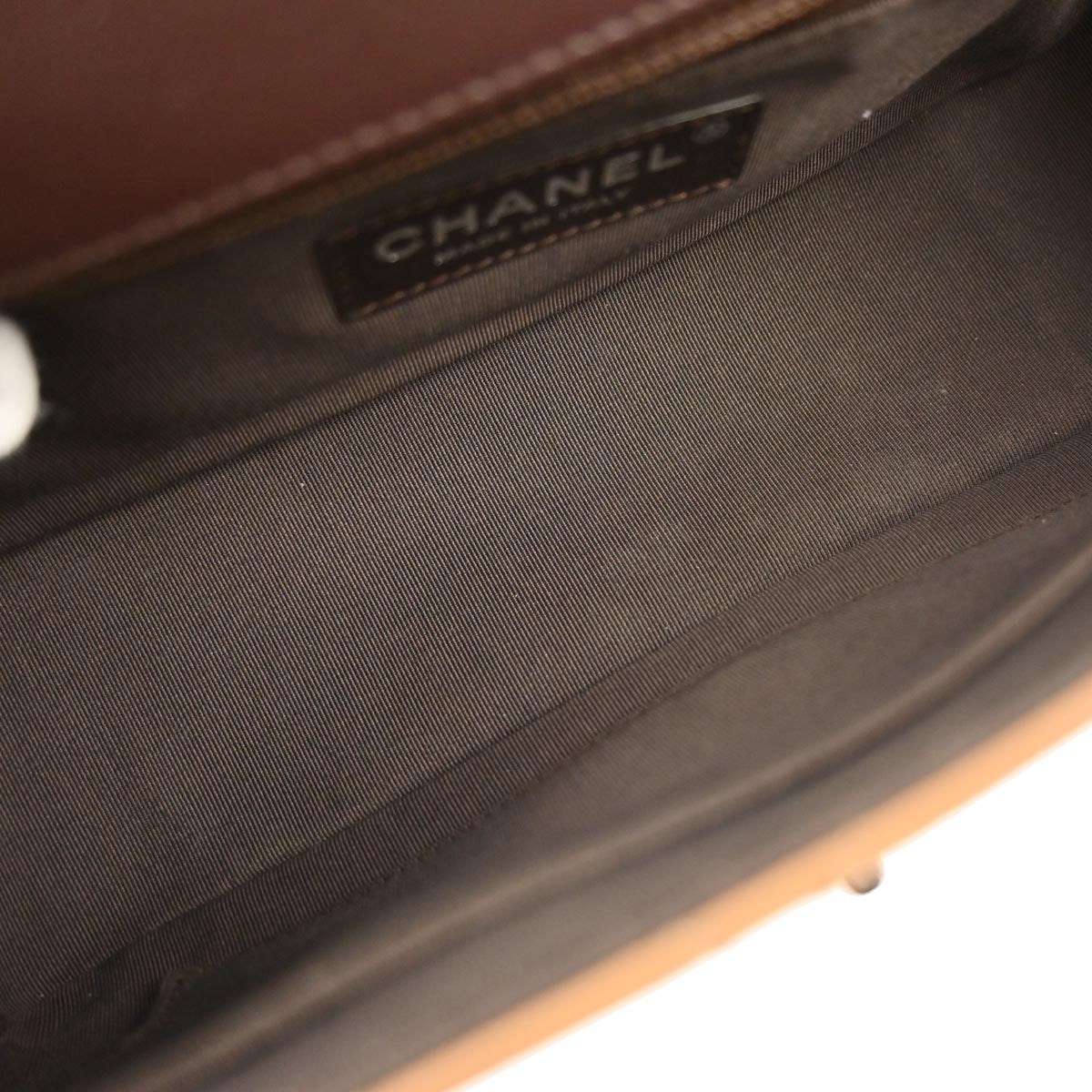 Chanel Beige Brown Lambskin Coco Corset Flap Bag Shoulder Bag