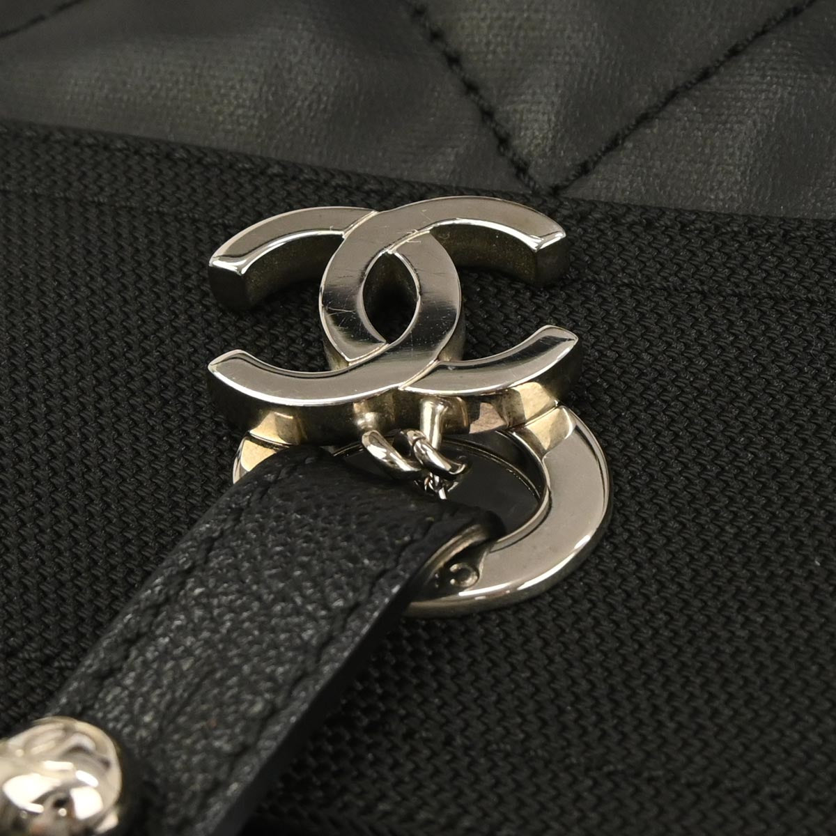 Chanel Black Coated Canvas Paris-Biarritz MM Tote Handbag