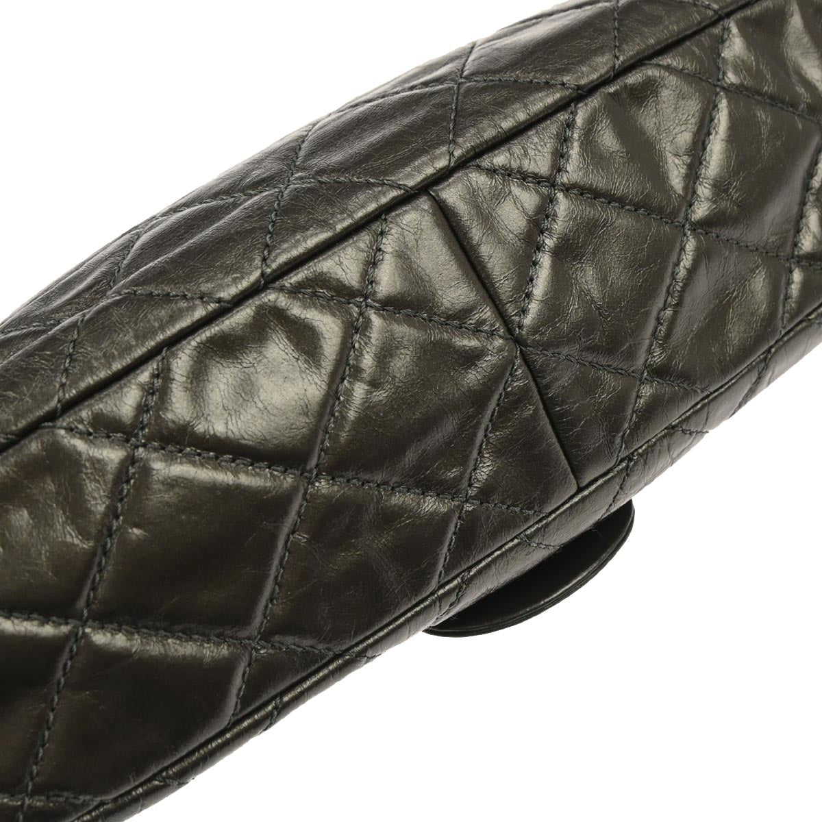 Chanel Gray Calfskin Chain Me Shoulder Bag