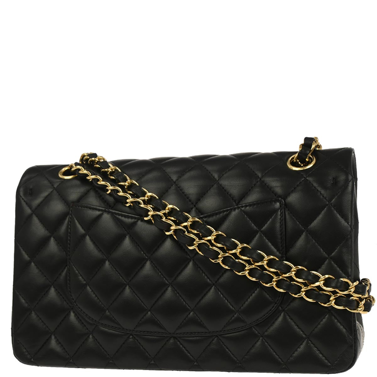Chanel Black Lambskin Medium Classic Double Flap Shoulder Bag