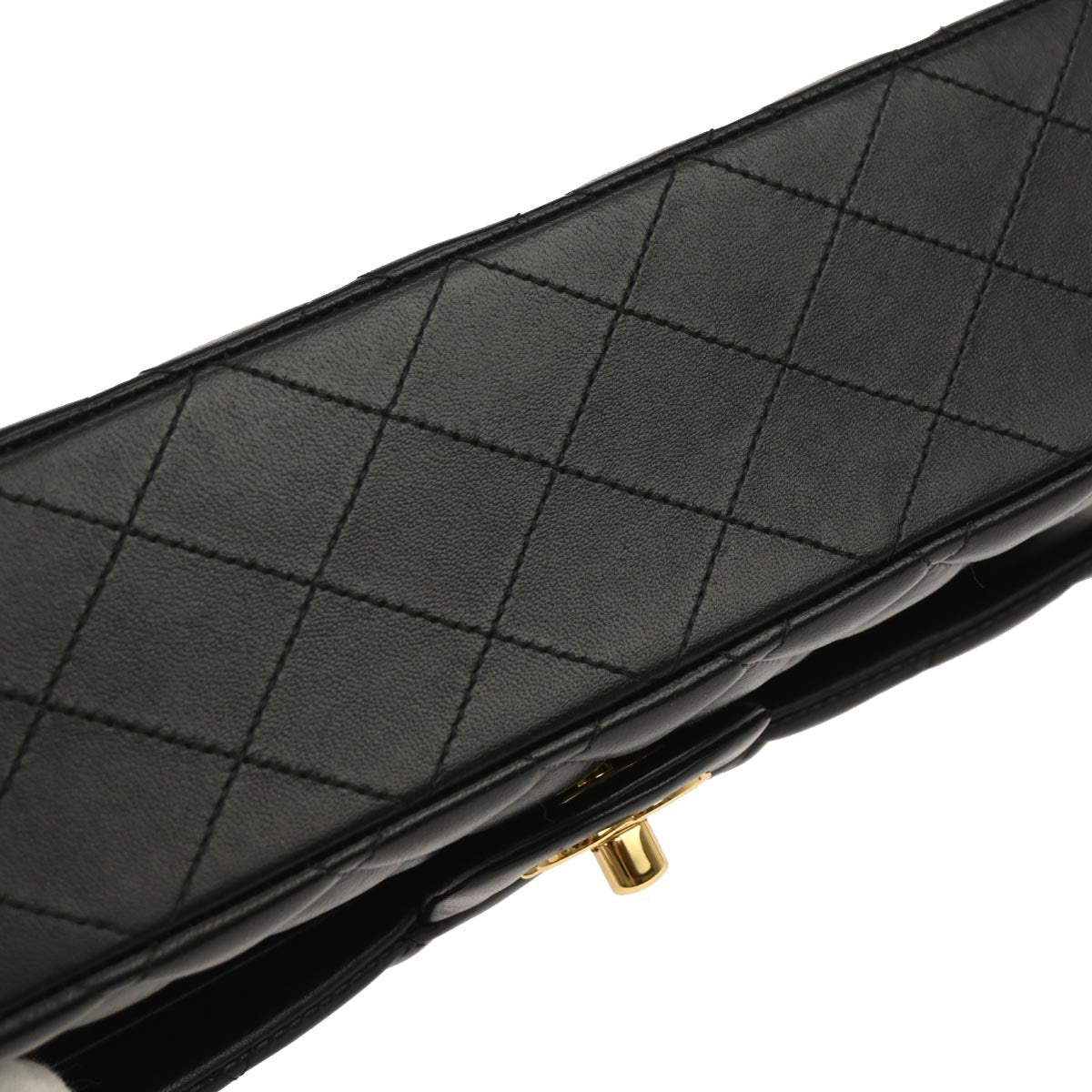 Chanel Black Lambskin Medium Classic Double Flap Shoulder Bag