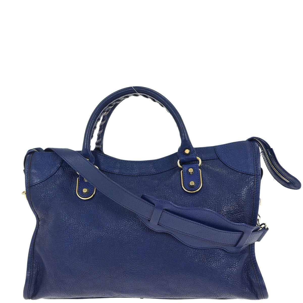 Balenciaga Blue Metallic Edge Classic City Handbag