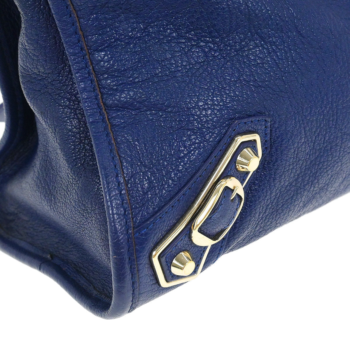 Balenciaga Blue Metallic Edge Classic City Handbag