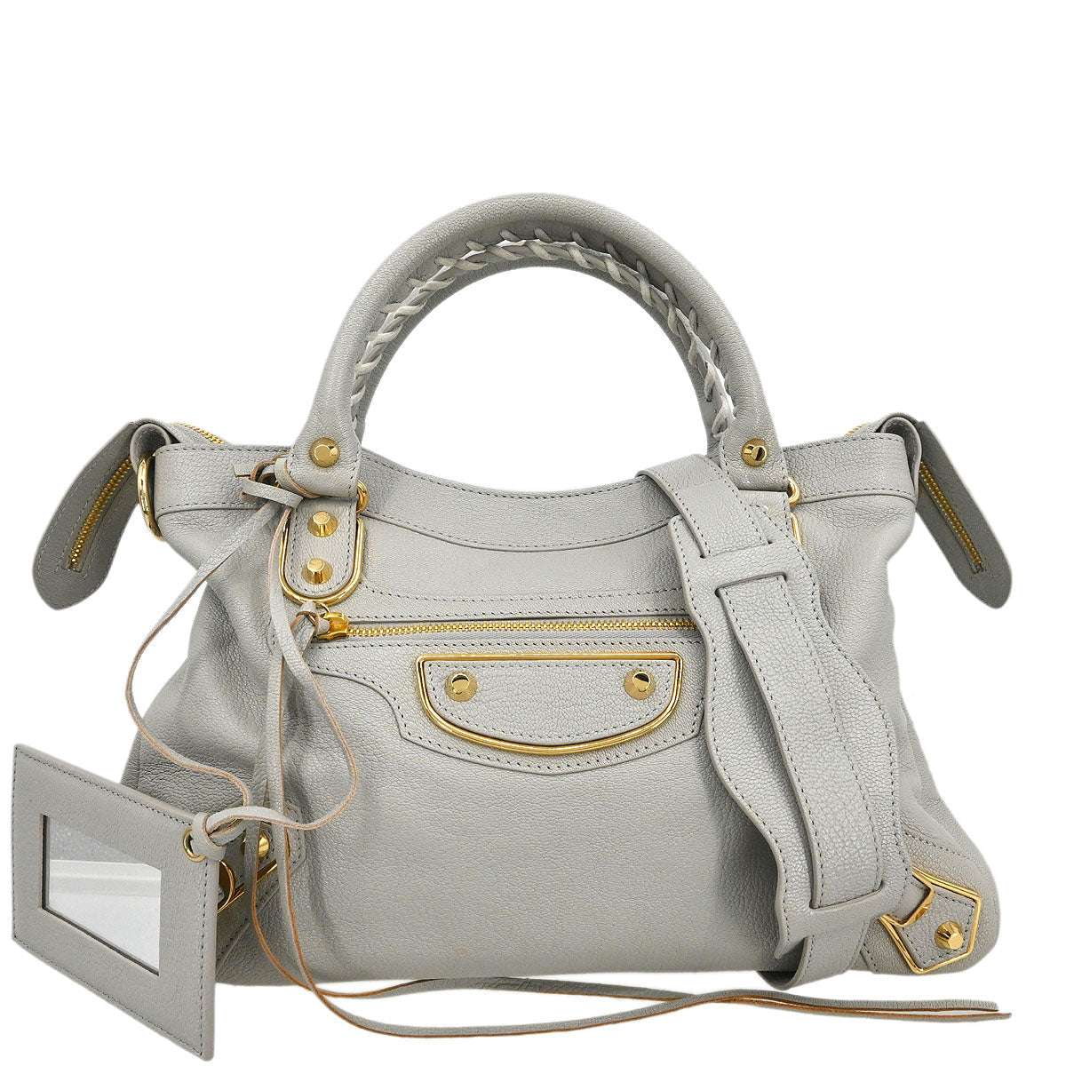 Balenciaga Gray Metallic Edge Classic Town Handbag