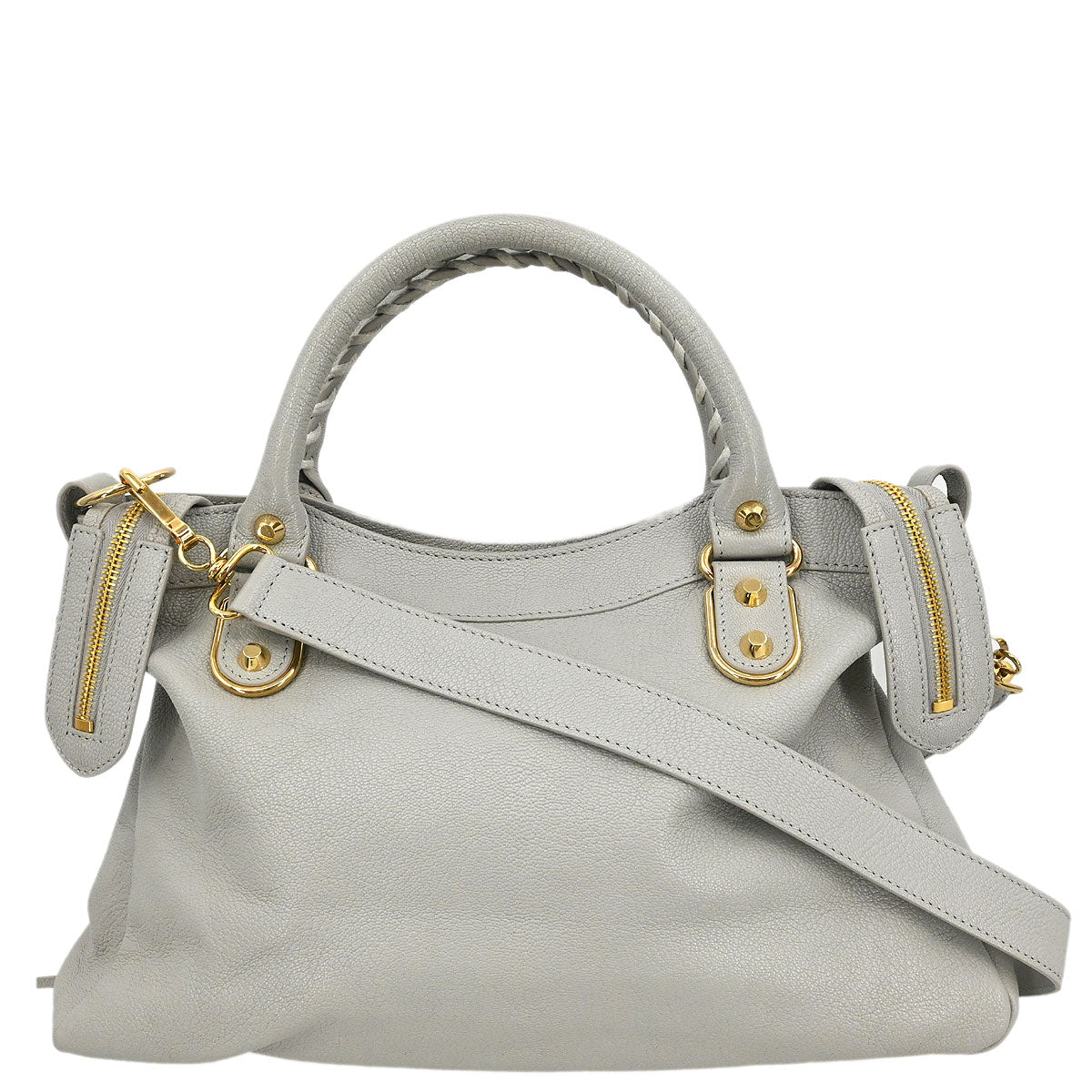 Balenciaga Gray Metallic Edge Classic Town Handbag