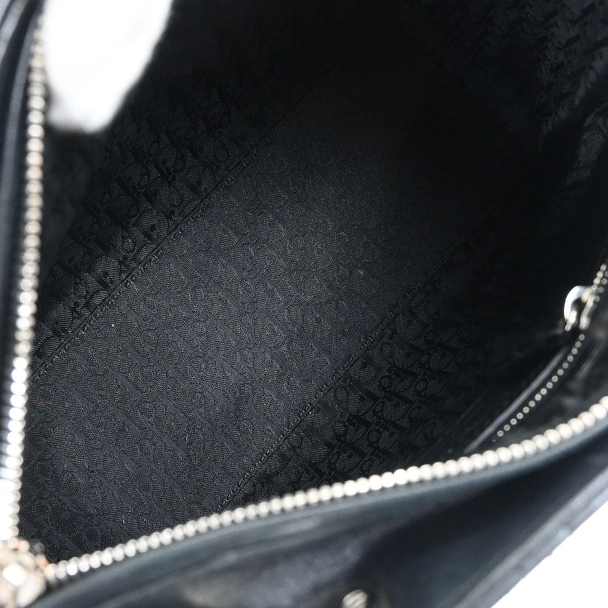 Christian Dior Black Lambskin Medium Lady Dior Cannage 2way Shoulder Handbag