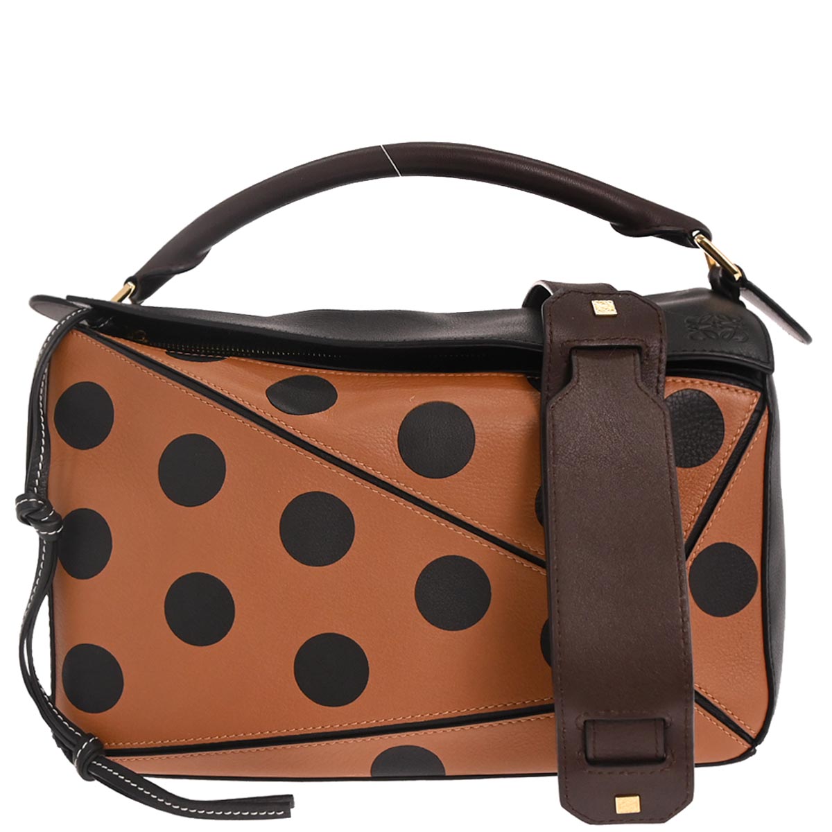 Loewe Brown Black Puzzle 2way Handbag