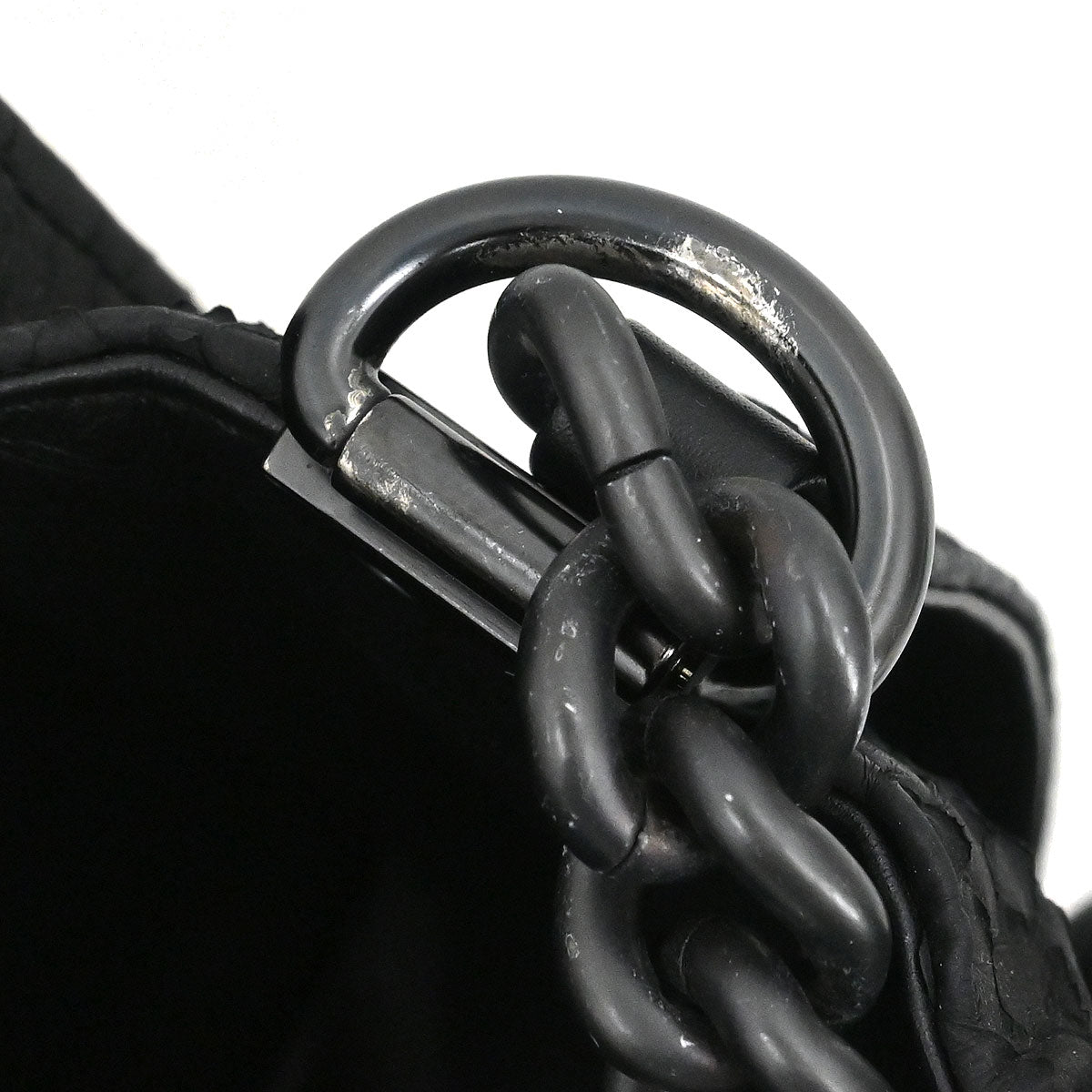 Boy Chanel * Black Python New Medium Shoulder Bag