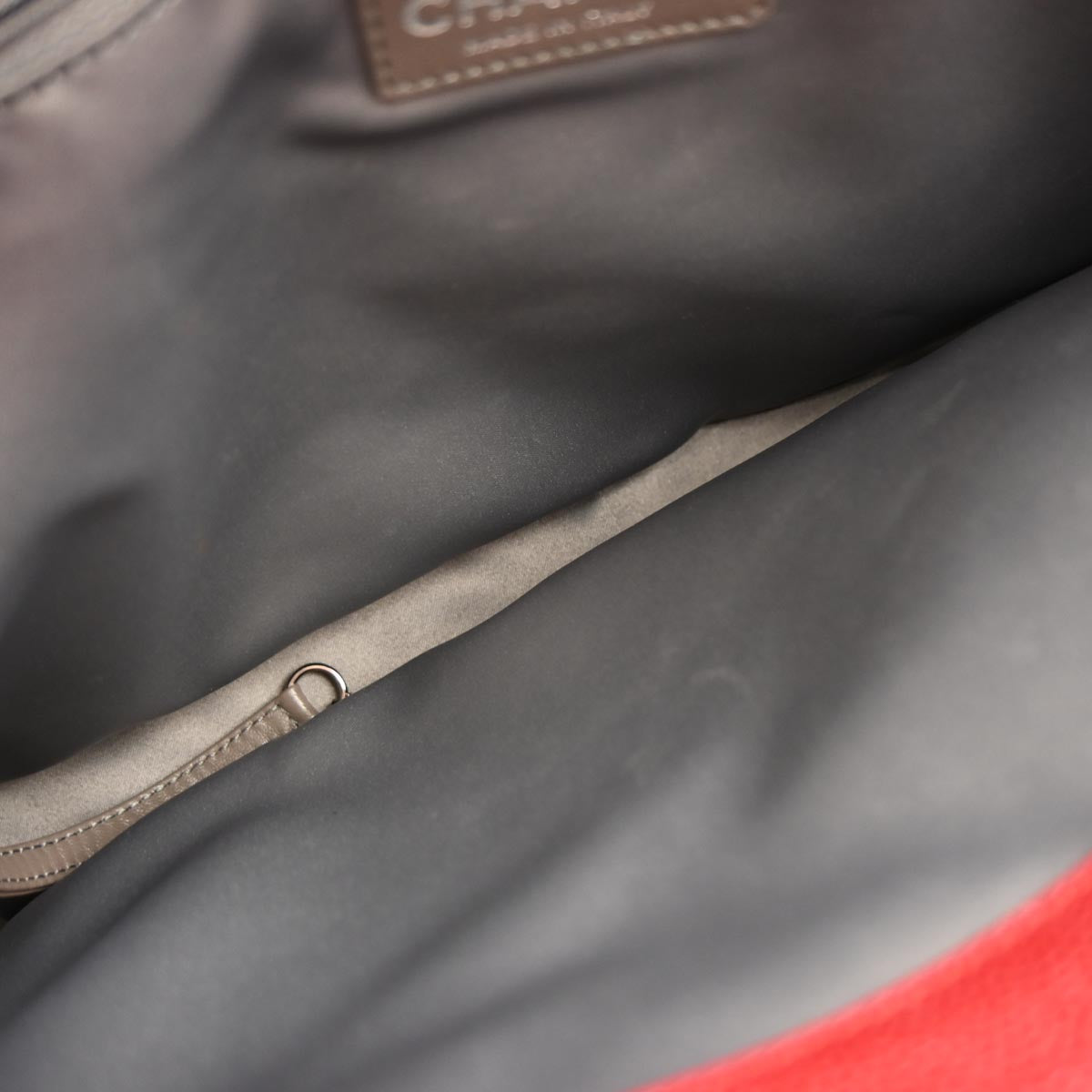 Chanel Red Caviar Skin Grand Shopping Tote GST Chain Handbag