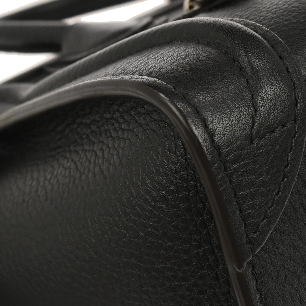 Celine Black Calf Nano Luggage 2way Shoulder Tote Bag