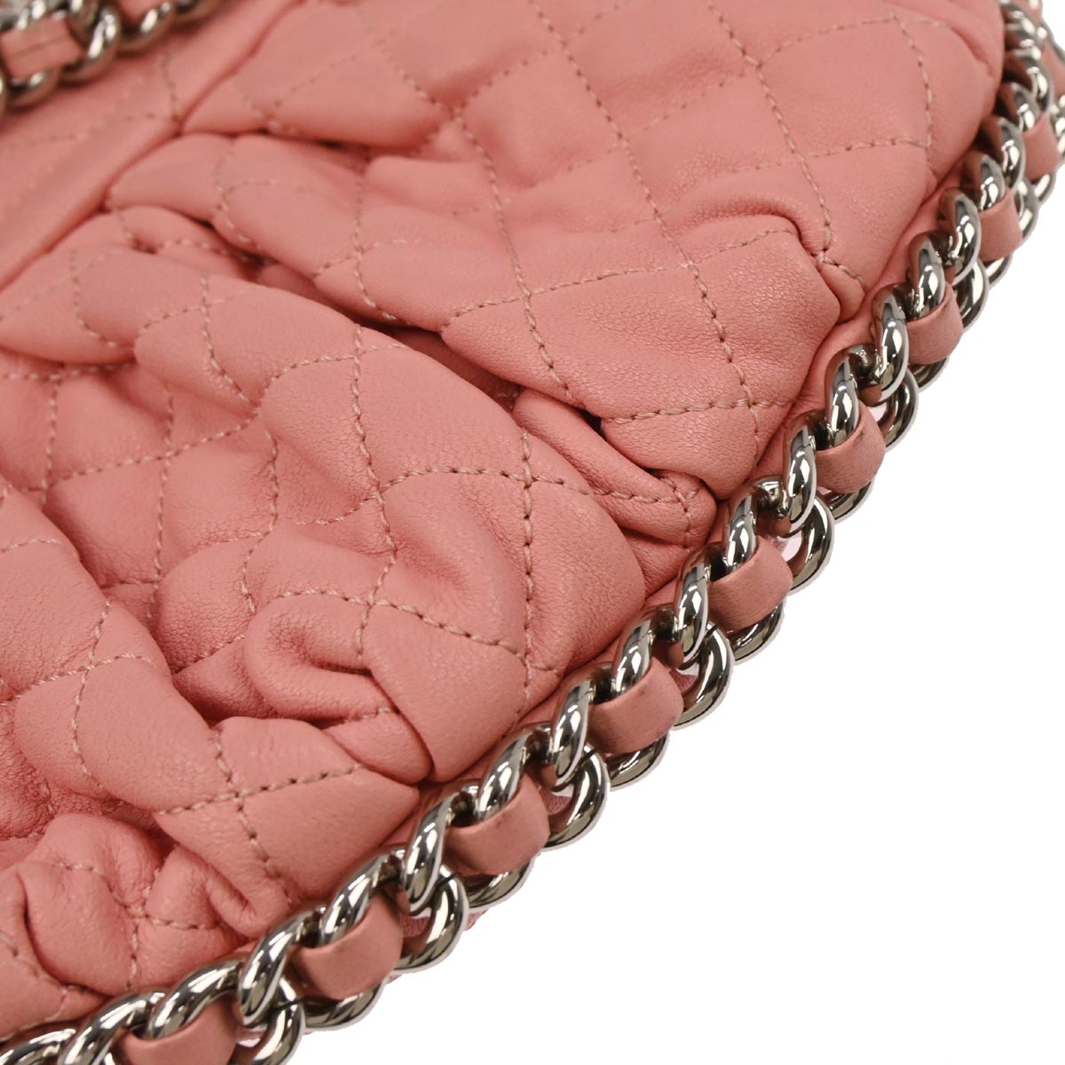 Chanel Pink Calfskin Chain Around Shoulder Bag