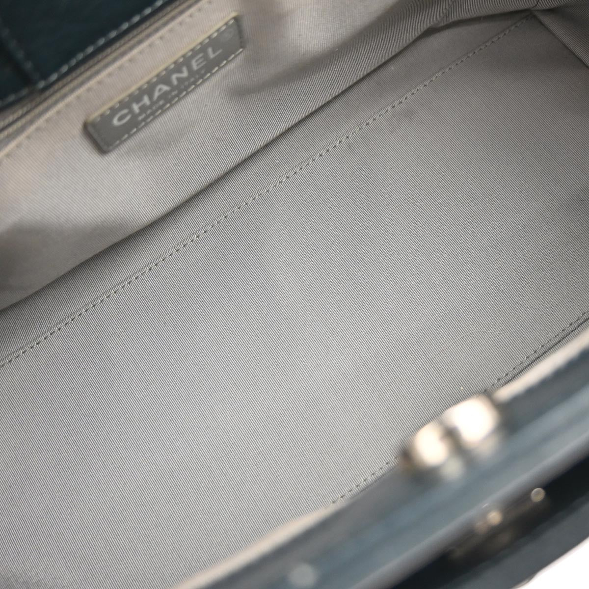 Chanel Navy Deerskin Executive Cerf Tote Bag