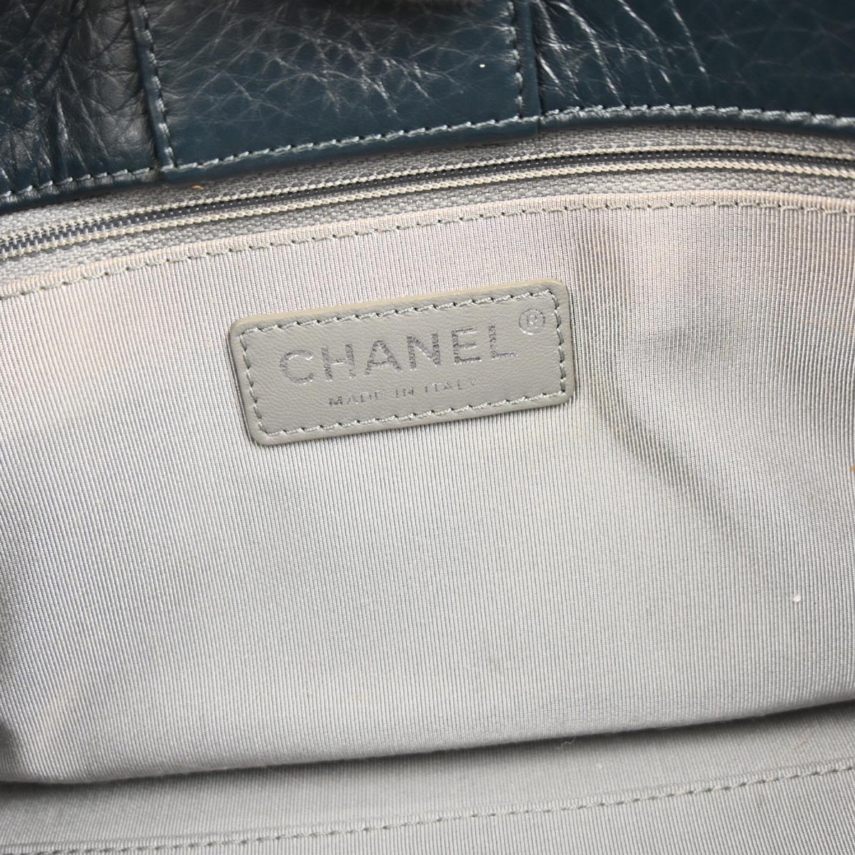 Chanel Navy Deerskin Executive Cerf Tote Bag