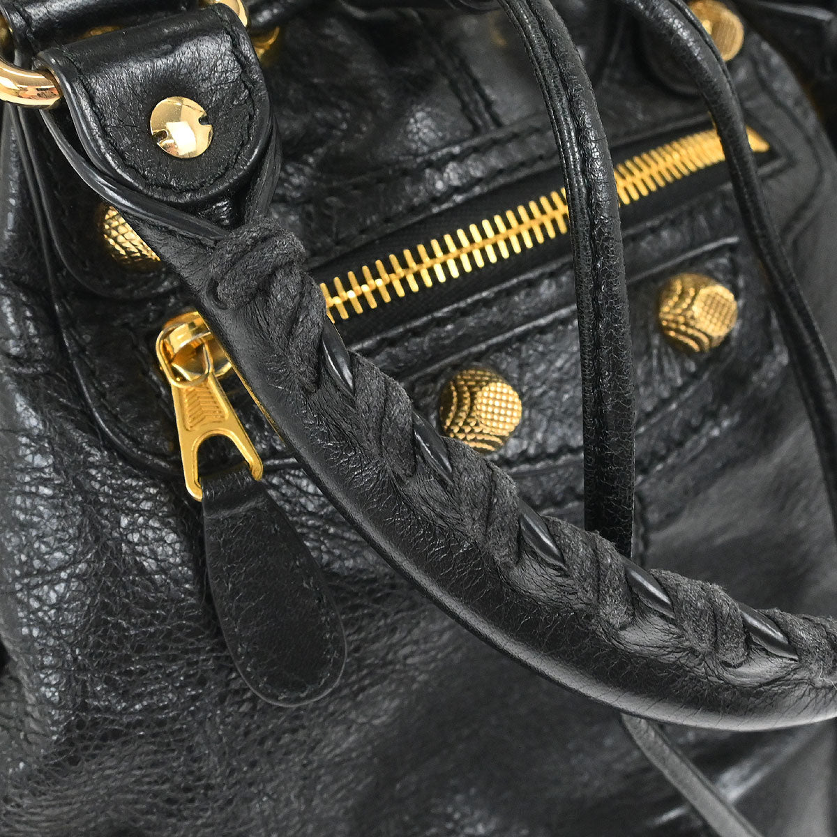 Balenciaga Black Giant Pompon Handbag