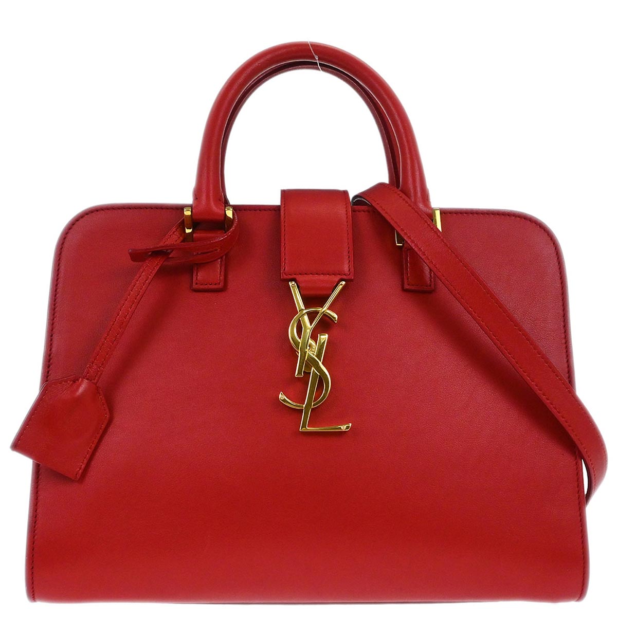 Saint Laurent Red Baby Cabas 2way Shoulder Handbag