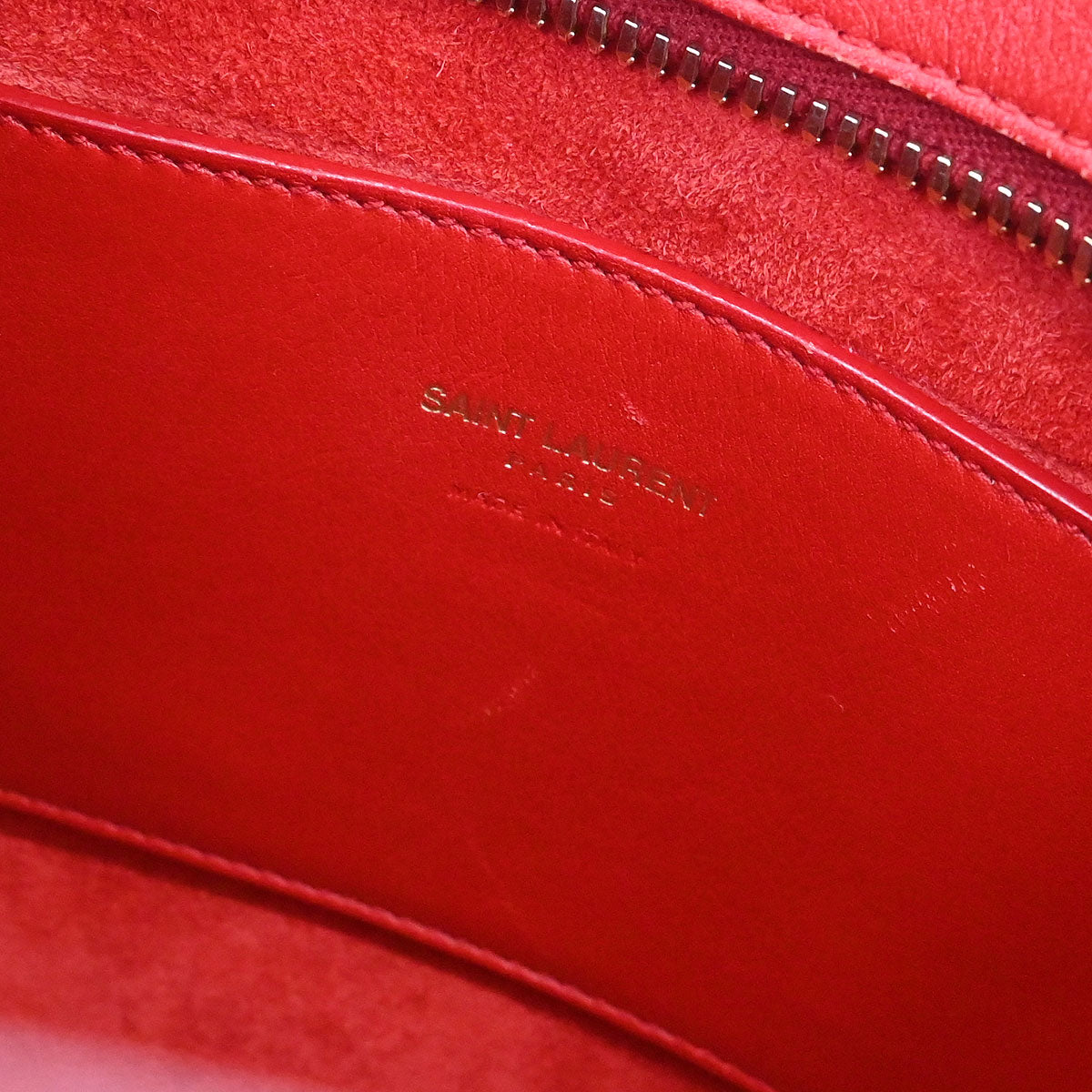 Saint Laurent Red Baby Cabas 2way Shoulder Handbag