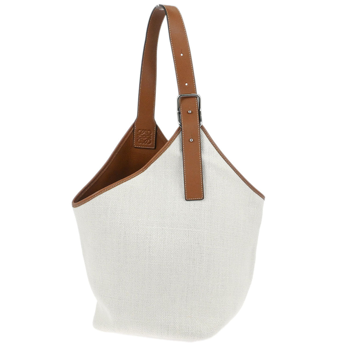 Loewe White Brown Balloon Bag Handbag