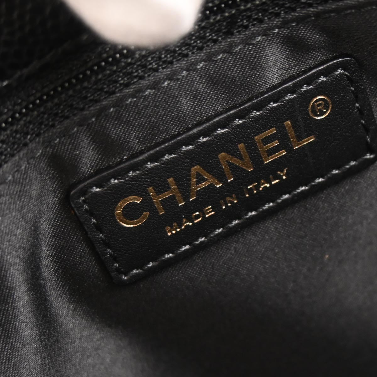 Chanel Black Caviar Skin Grand Shopping Tote GST Chain Handbag