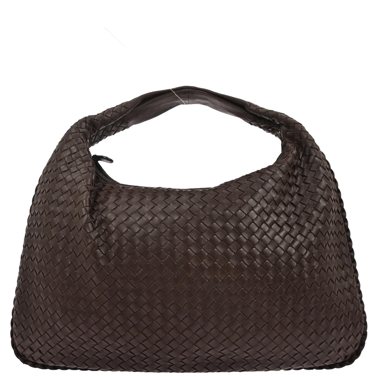 Bottega Veneta Brown Lambskin Intrecciato Hobo Handbag