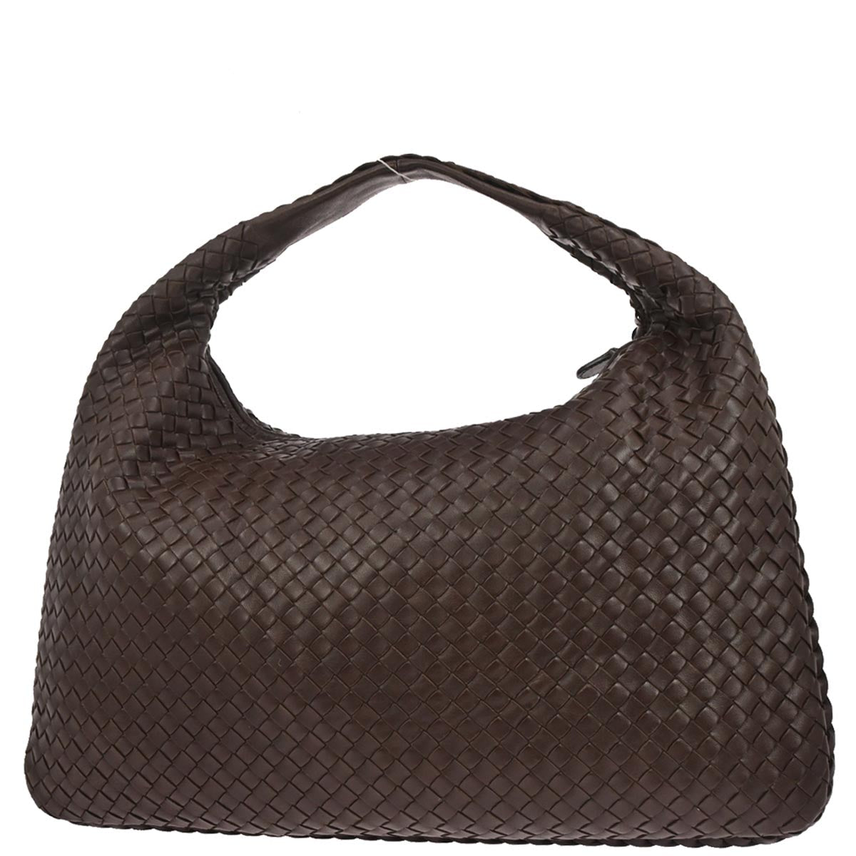 Bottega Veneta Brown Lambskin Intrecciato Hobo Handbag