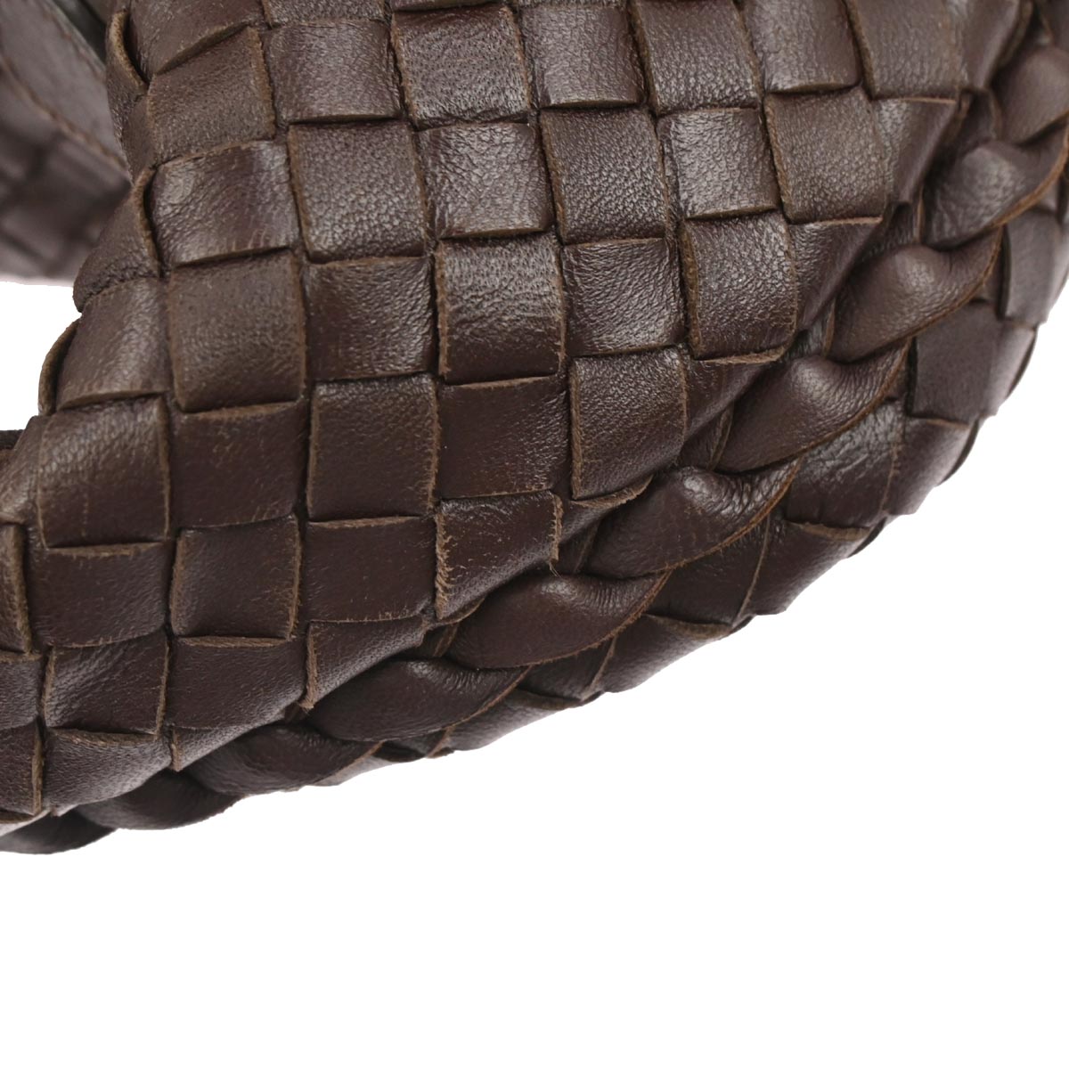 Bottega Veneta Brown Lambskin Intrecciato Hobo Handbag