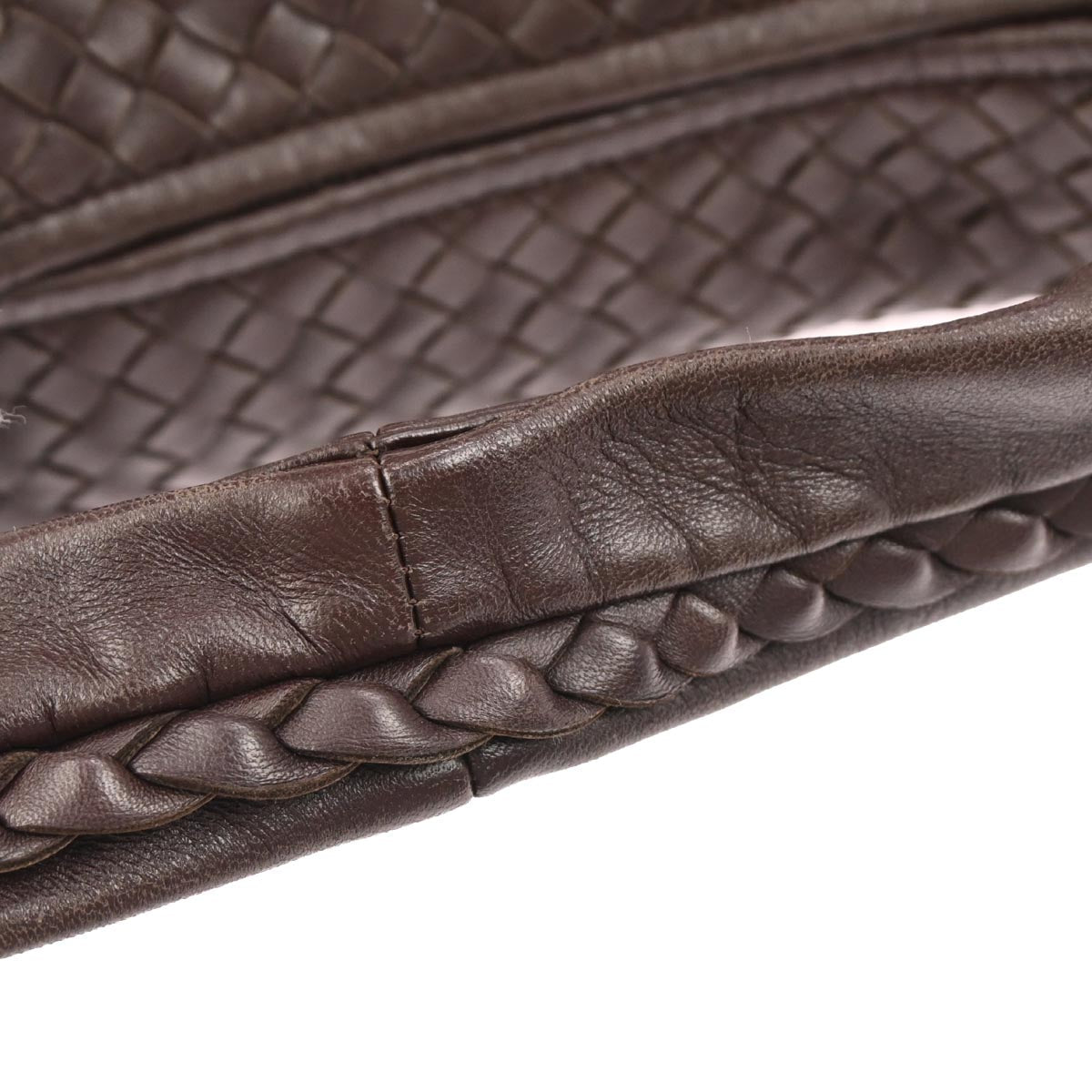 Bottega Veneta Brown Lambskin Intrecciato Hobo Handbag