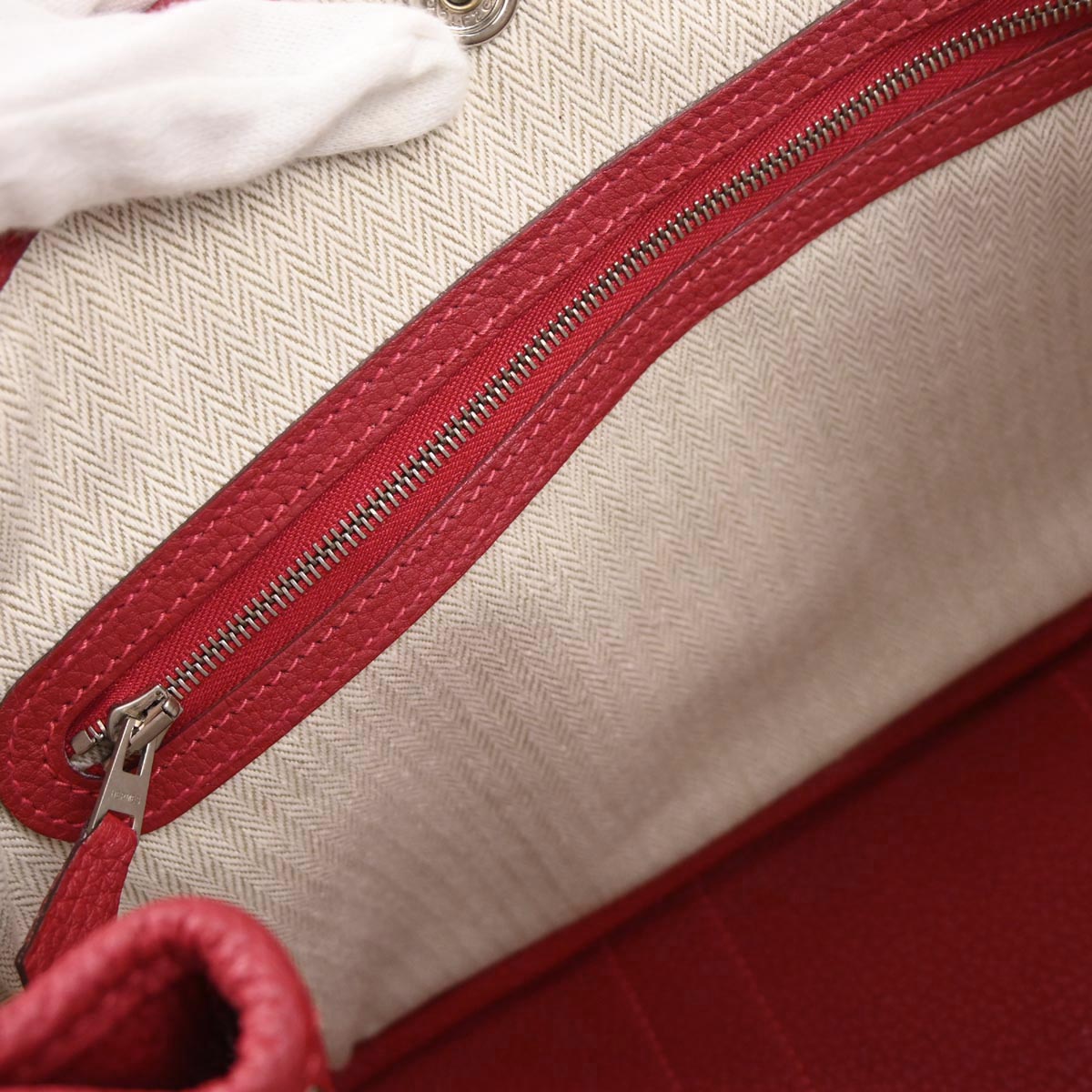 Hermes Rouge Grenade Negonda Garden Party 30 TPM Tote Handbag