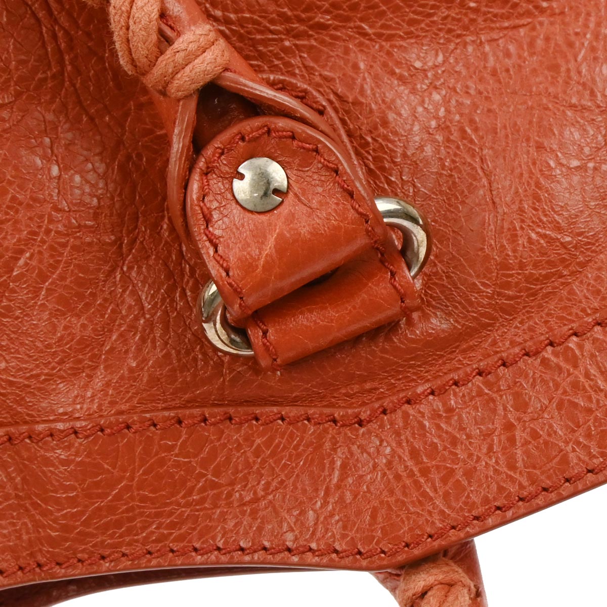 Balenciaga Red Lambskin City Medium 2way Shoulder Handbag