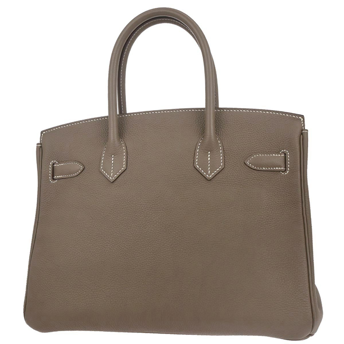 Hermes Etoupe Gray Togo Birkin 30 Handbag