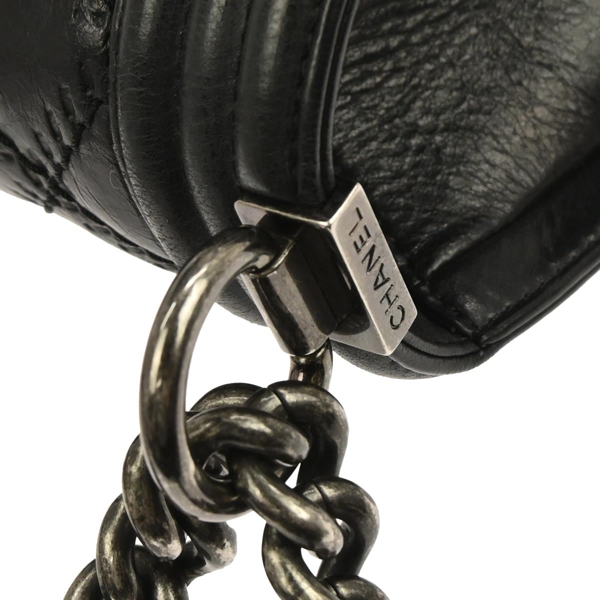 Boy Chanel Black Calfskin Medium Double Stitch Shoulder Bag