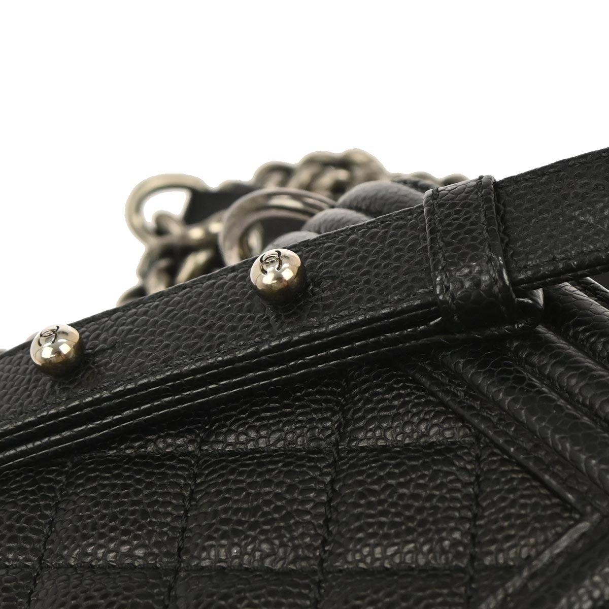 Boy Chanel Black Caviar Small Chain Shoulder Bag