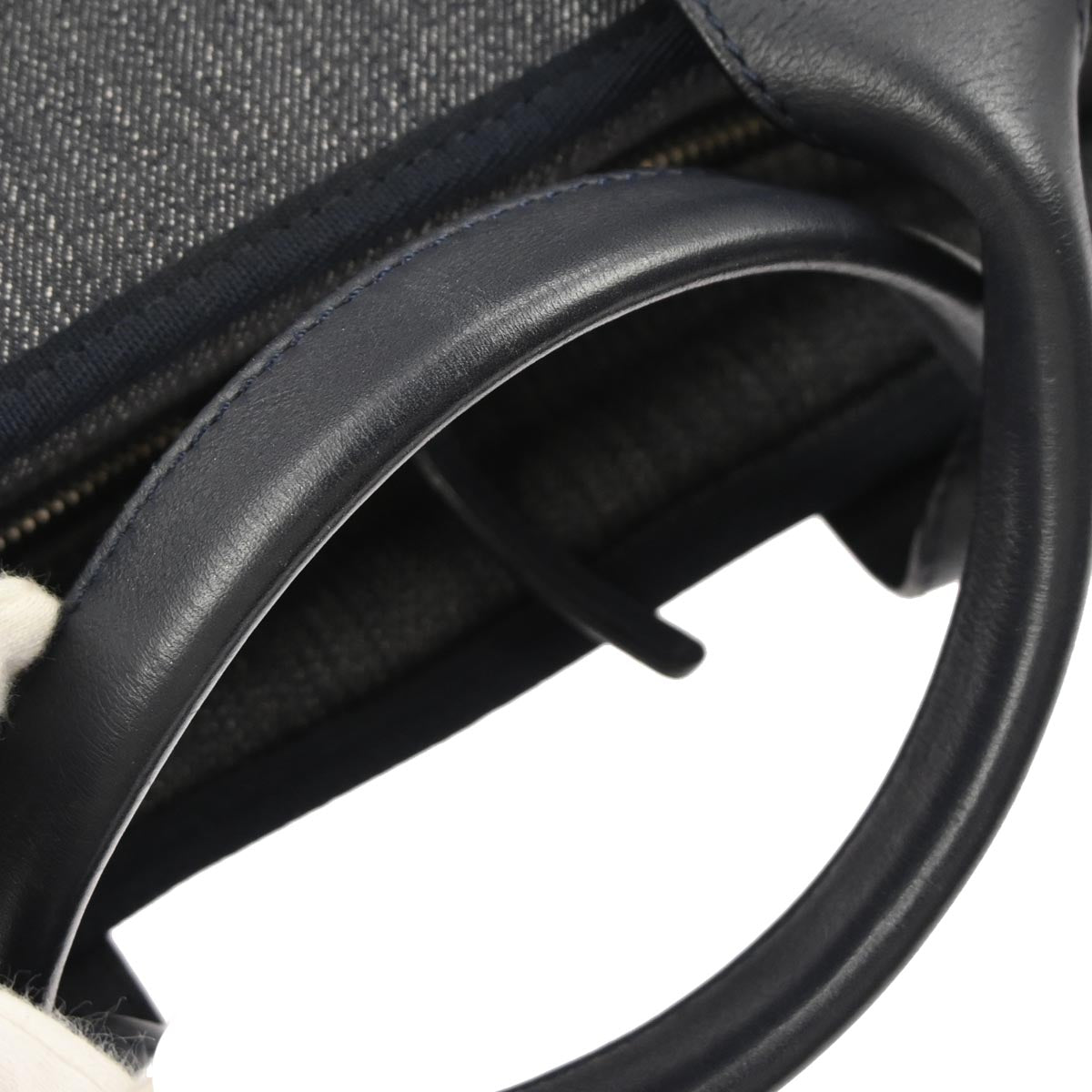 Chanel Navy Canvas Deauville Bowling Bag