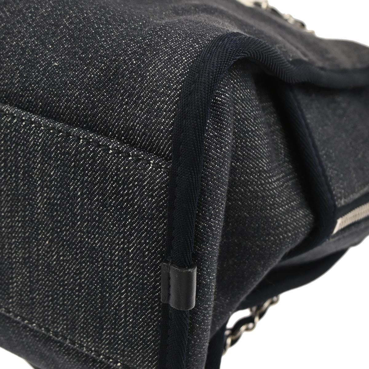 Chanel Navy Canvas Deauville Bowling Bag