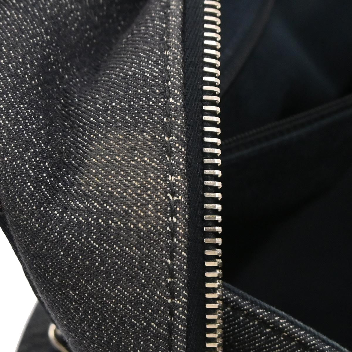 Chanel Navy Canvas Deauville Bowling Bag