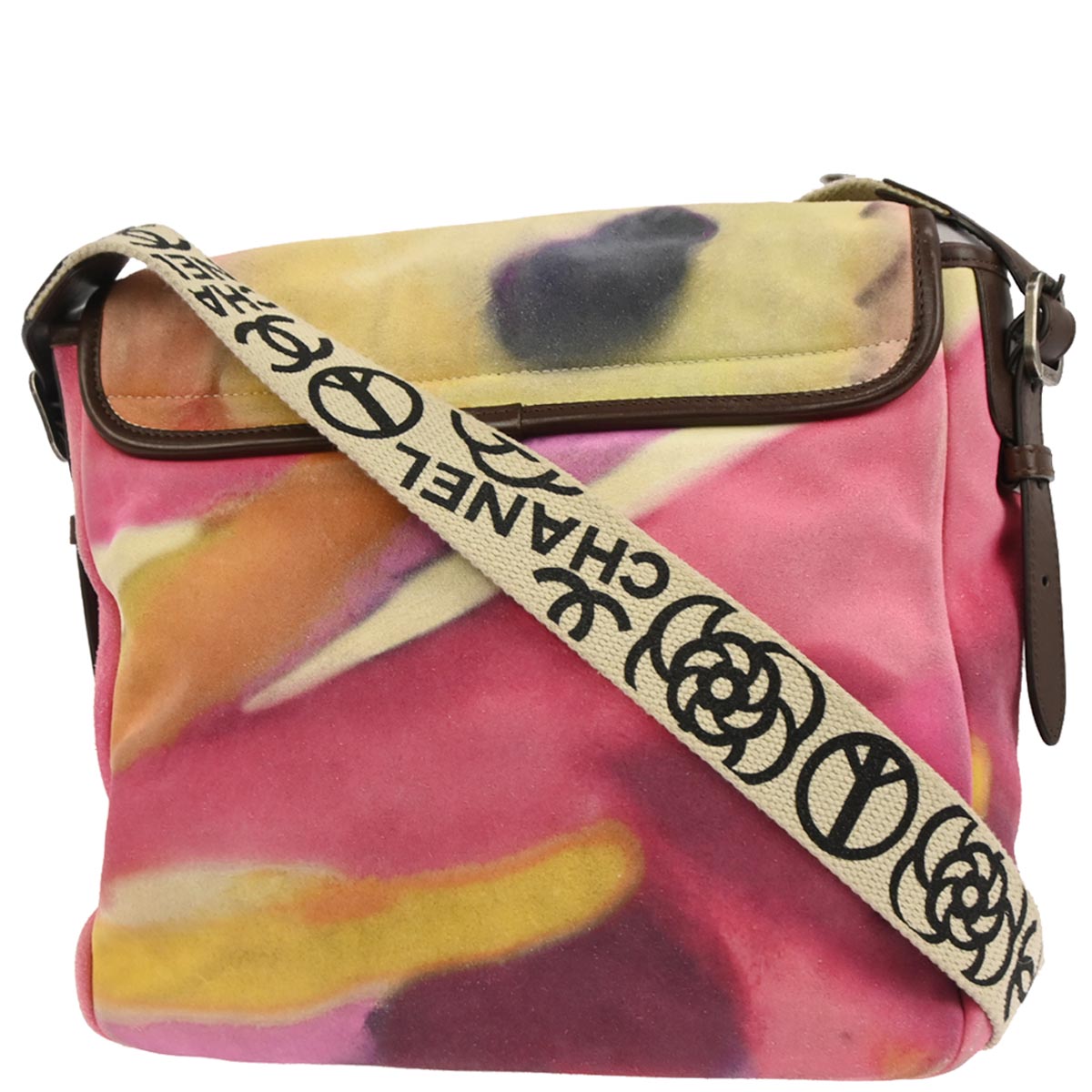 Chanel Multicolor Suede Flower Power Messenger Bag