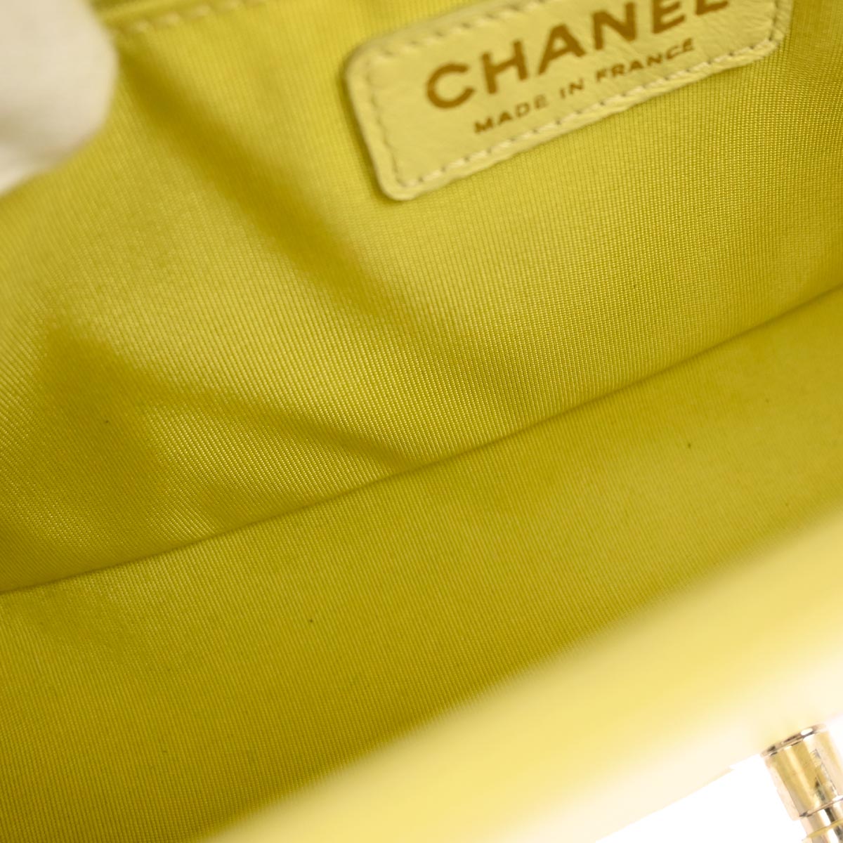 Boy Chanel Yellow Lambskin Medium Chain Shoulder Bag