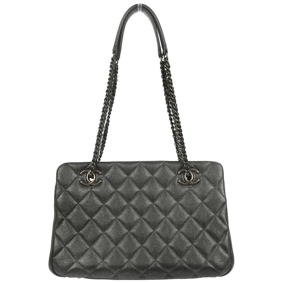 Chanel Metallic Blue Calfskin Paris-Salzburg CC Eyelet Tote Bag