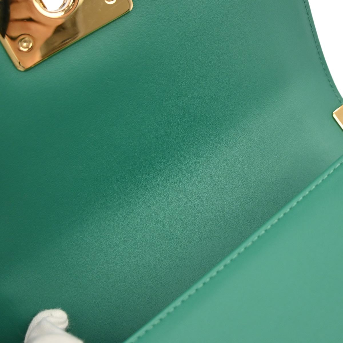 Boy Chanel Green Lambskin Small Chain Shoulder Bag