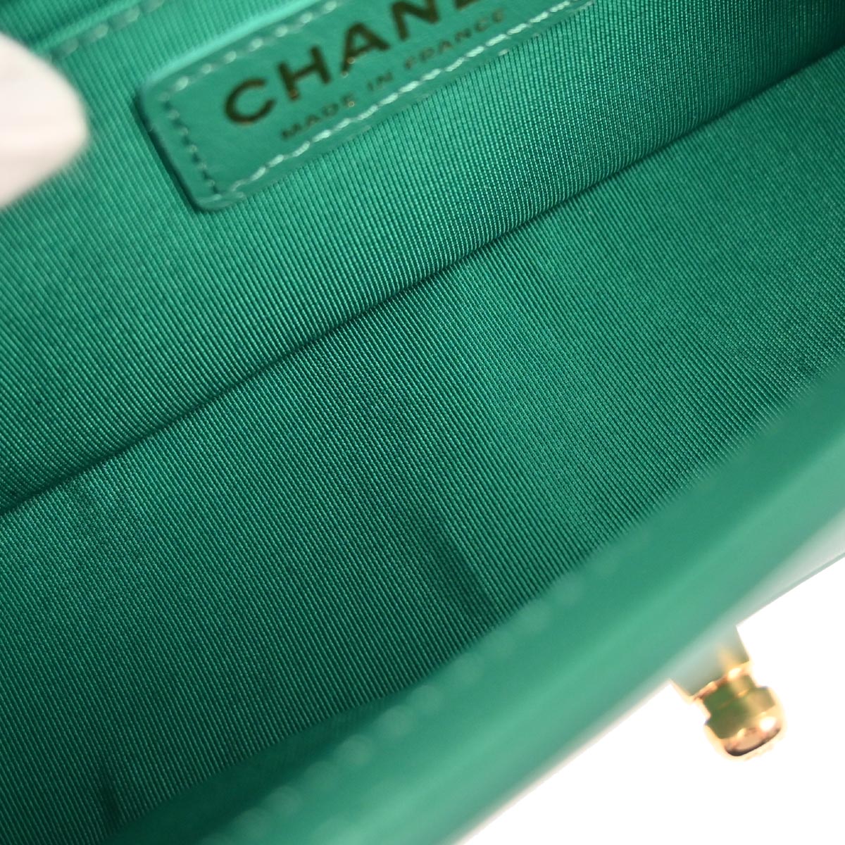 Boy Chanel Green Lambskin Small Chain Shoulder Bag