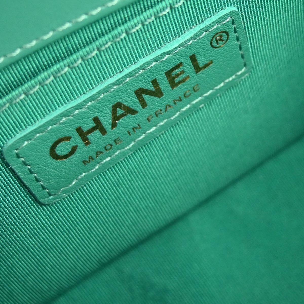 Boy Chanel Green Lambskin Small Chain Shoulder Bag