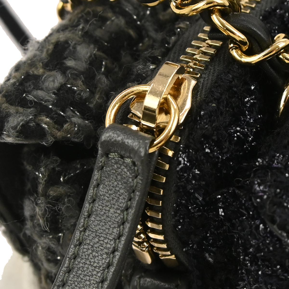 Chanel Black Tweed Double Sided Shoulder Bag