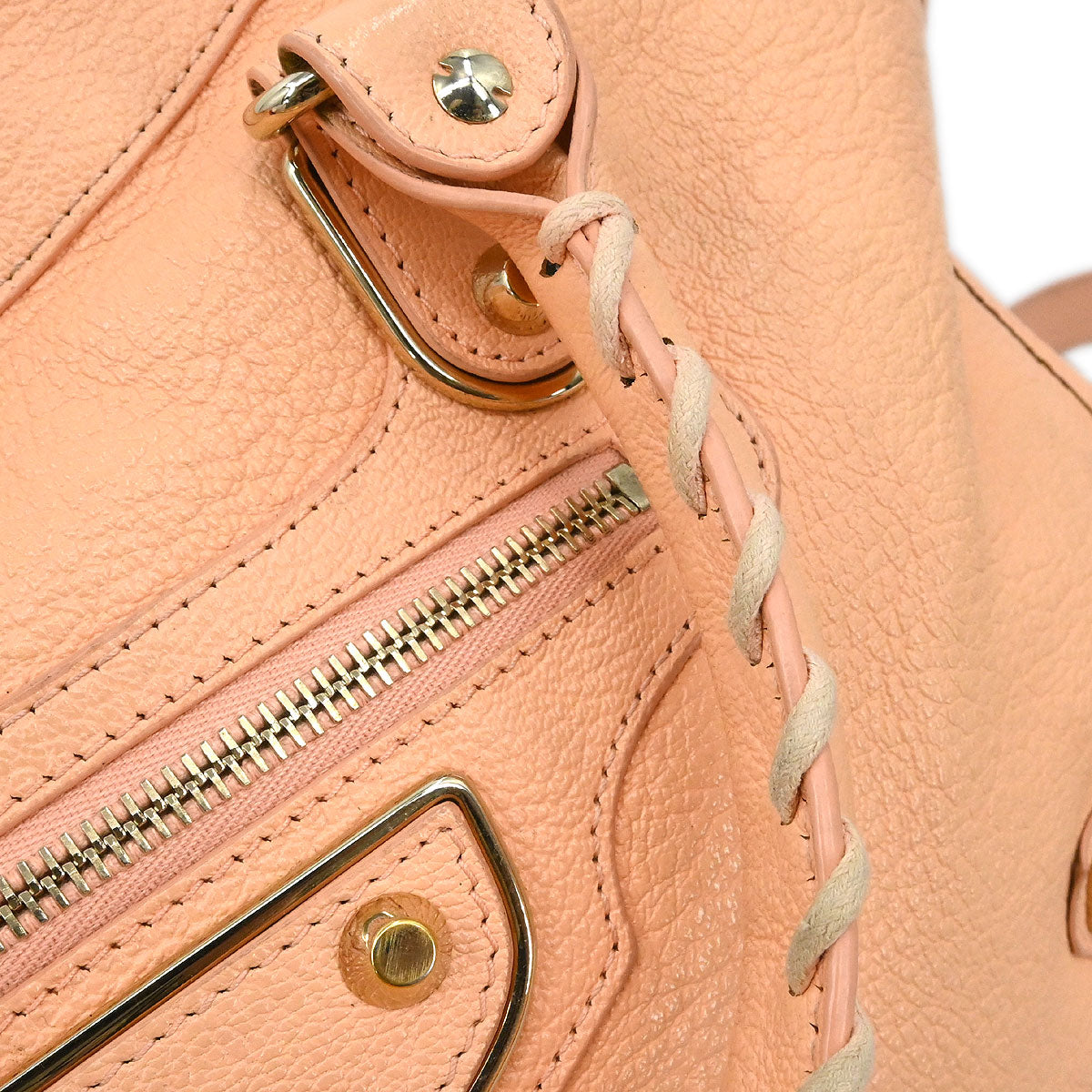 Balenciaga Pink Metallic Edge Classic City Shoulder Handbag