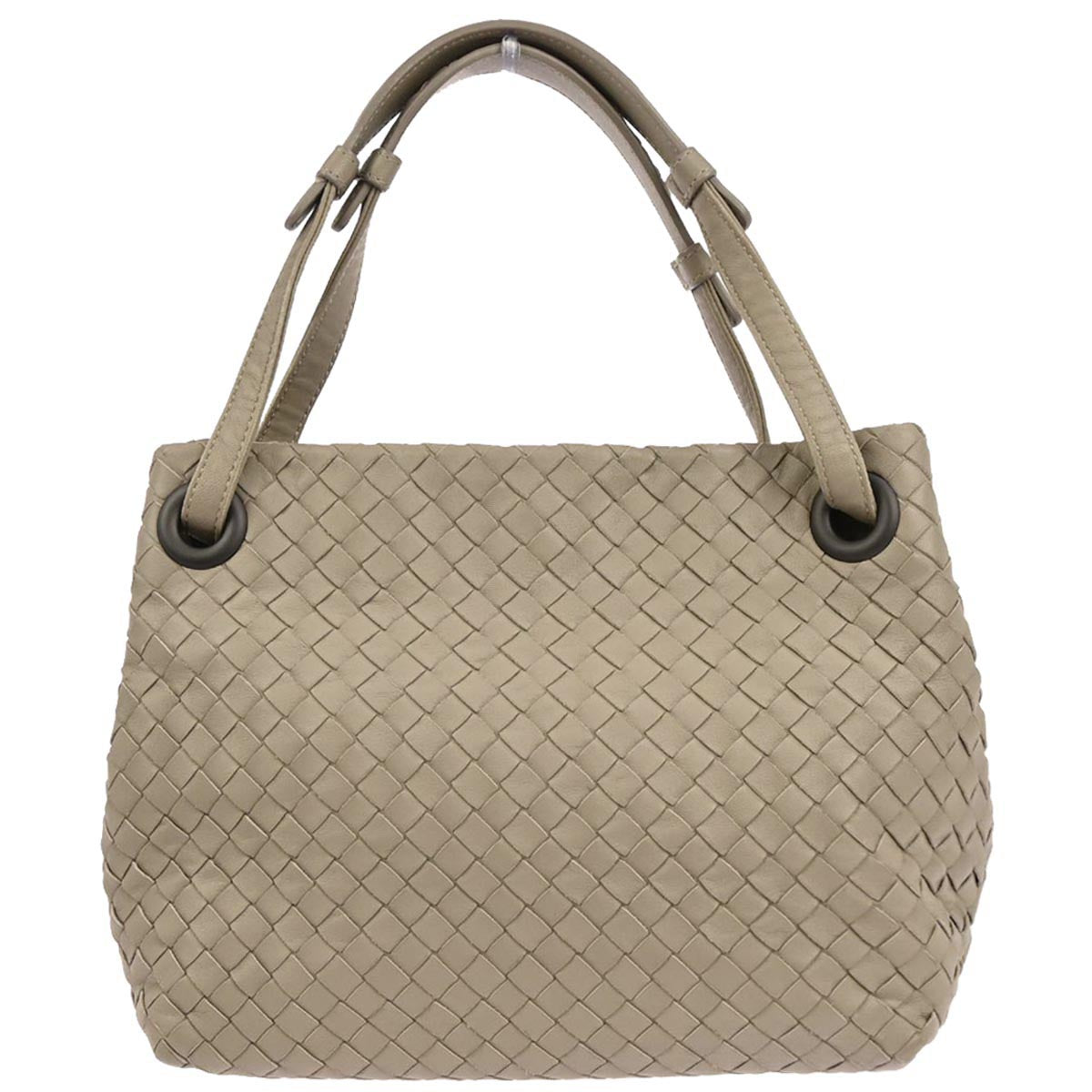 Bottega Veneta Gray Lambskin Intrecciato Tote Bag
