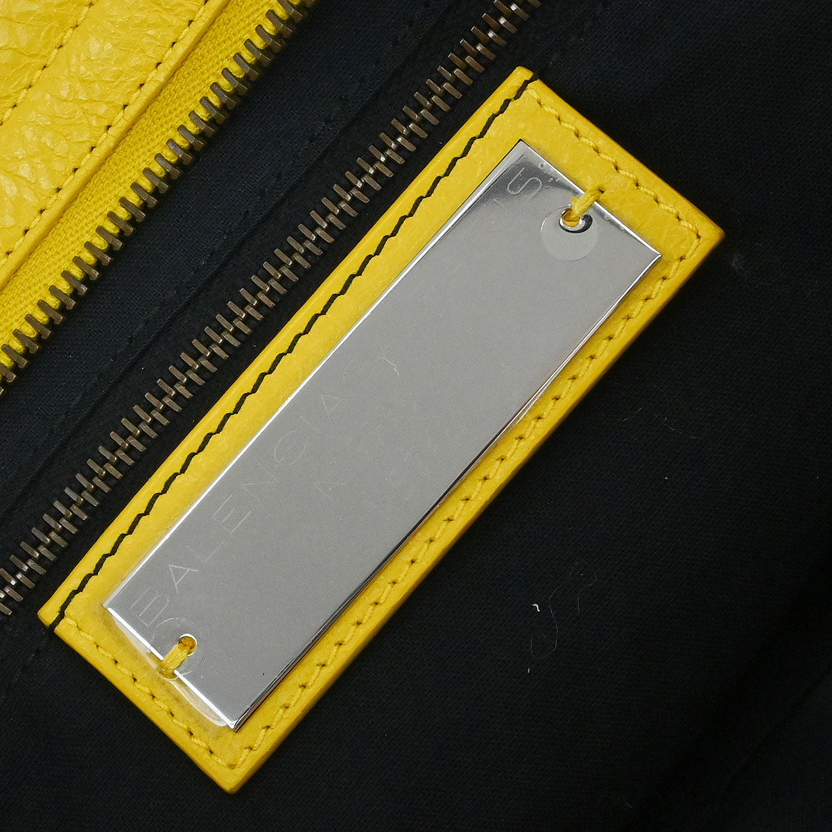 Balenciaga Yellow Lambskin Classic City 2way Shoulder Handbag