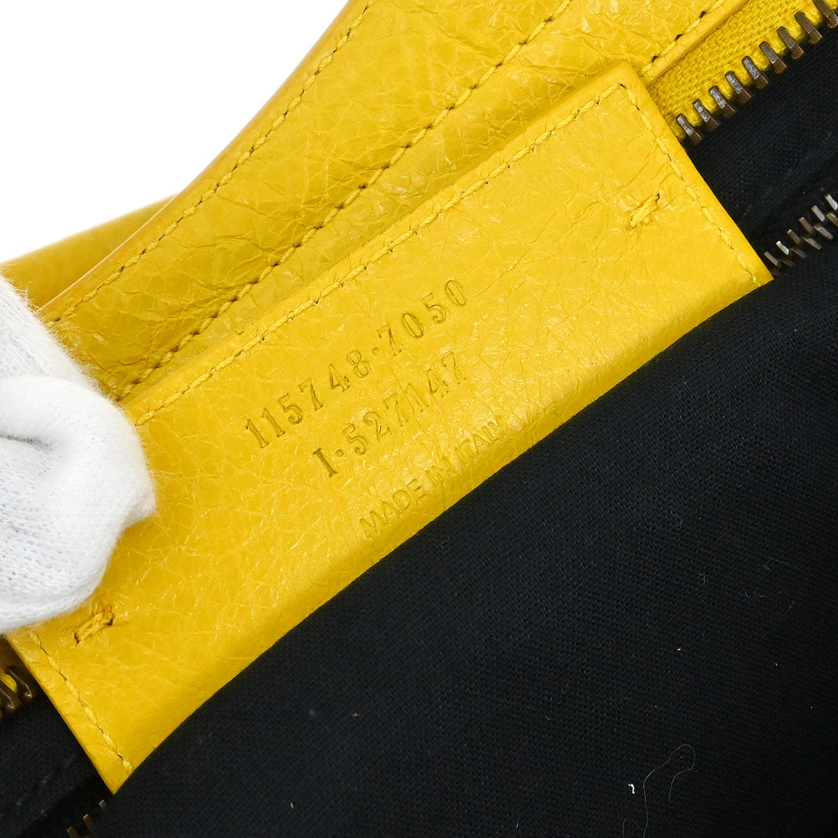 Balenciaga Yellow Lambskin Classic City 2way Shoulder Handbag