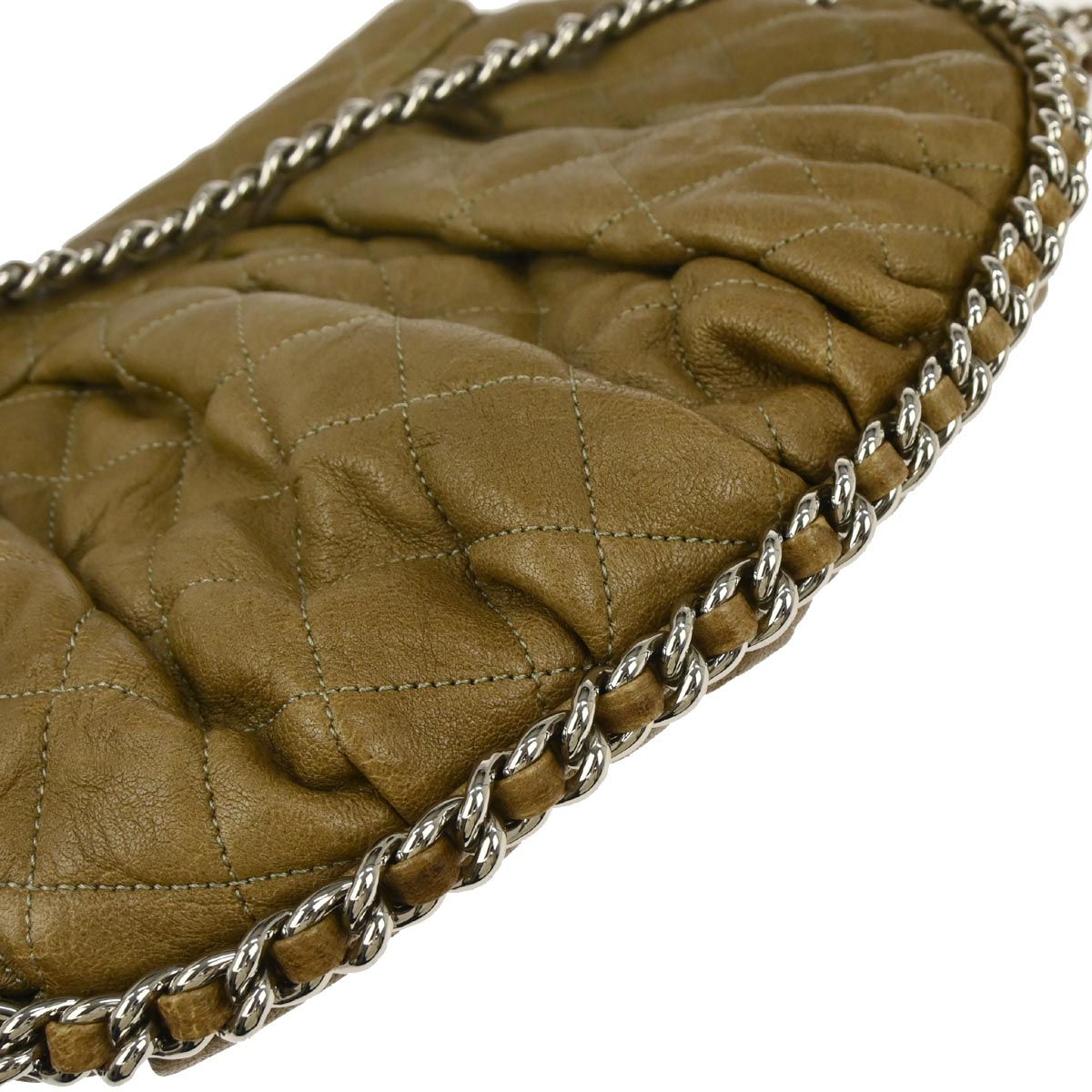 Chanel Brown Calfskin Chain Around Shoulder Bag