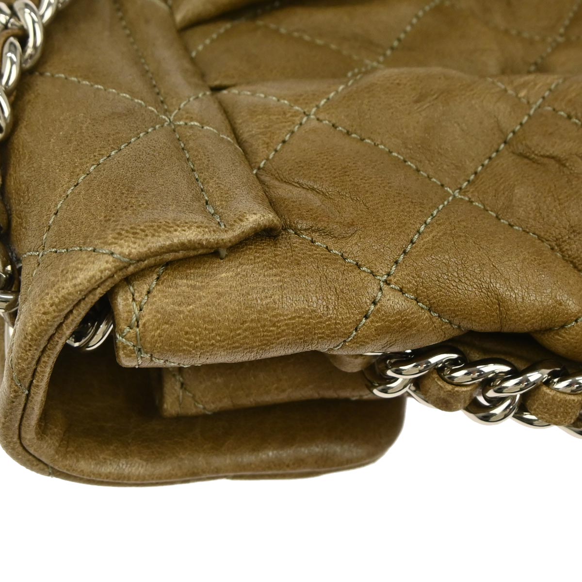Chanel Brown Calfskin Chain Around Shoulder Bag