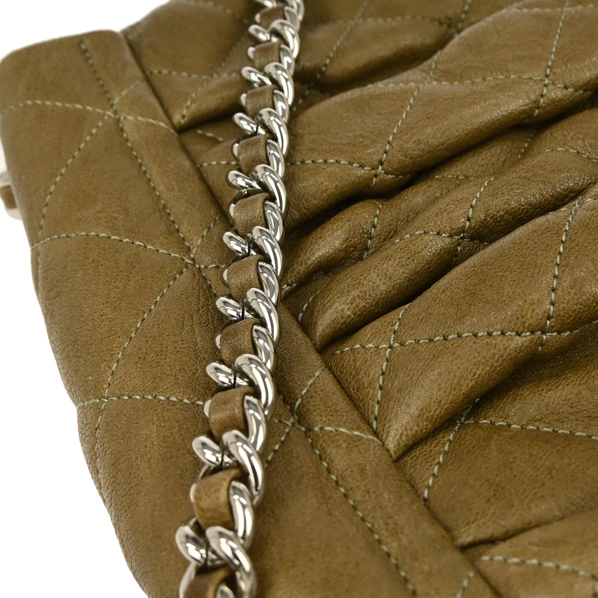 Chanel Brown Calfskin Chain Around Shoulder Bag