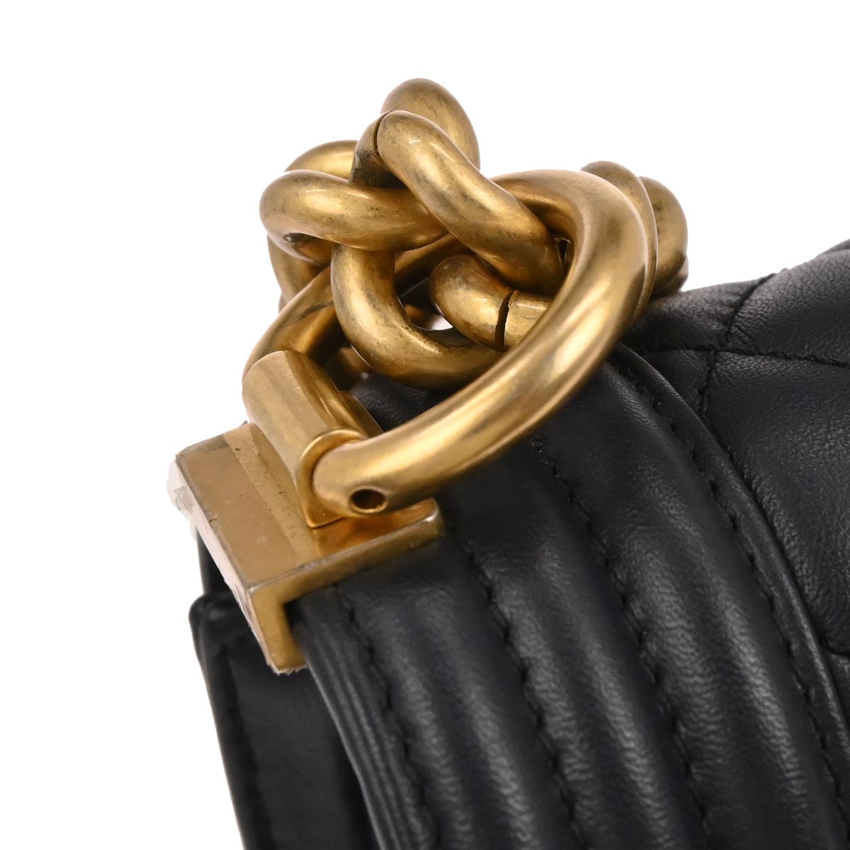 Boy Chanel Navy Lambskin Small Chain Shoulder Bag